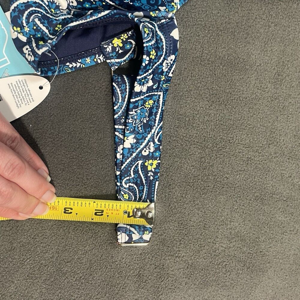 NWT Wave Zone 1 Piece Swimsuit Women's Size Small Blue/White/Yellow Beach Pool - Picture 5 of 10